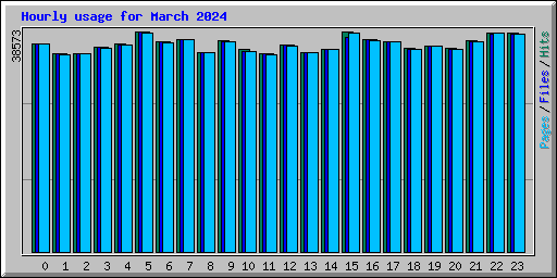 Hourly usage for March 2024