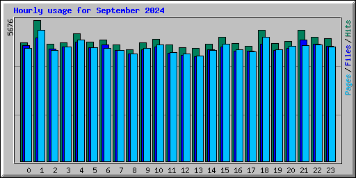 Hourly usage for September 2024